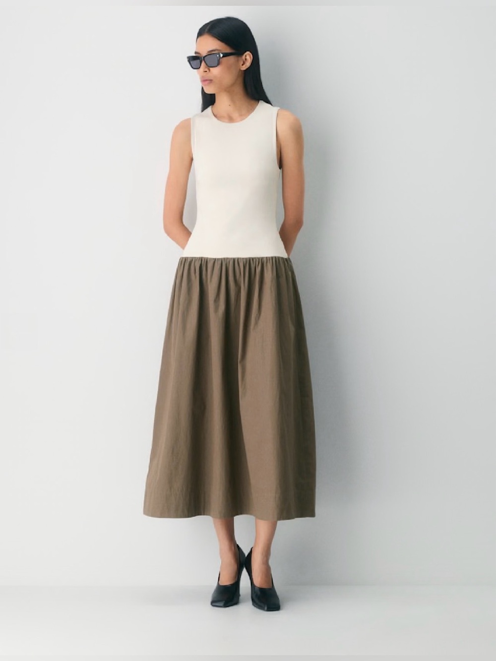 Aritzia Babaton Worldly Poplin Dress